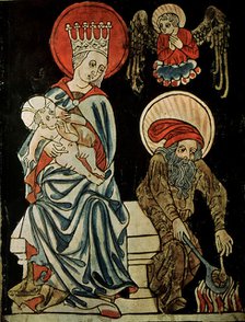 Rest on the Flight into Egypt, c.1410. Artist: German master  