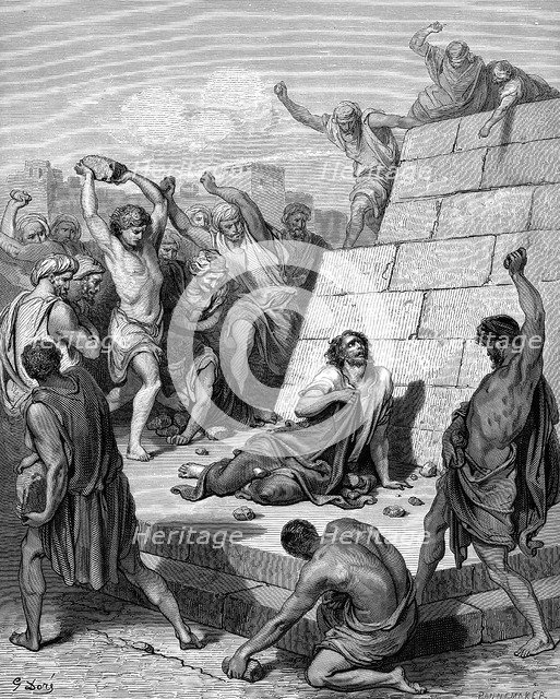 Martyrdom of St Stephen, c36 (1866). Artist: Gustave Doré