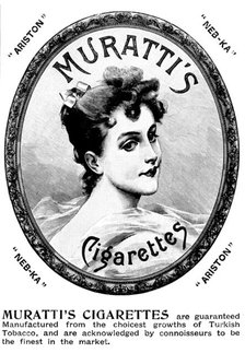 Advertisement for Muratti's Cigarettes, 1895. Creator: Unknown.
