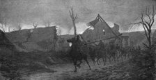 The Battle Seen by a Combatant; At nightfall, October 22, 1917, divisional artillery.., 1917 Creator: Unknown.