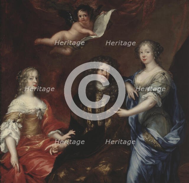 Bengt horn af Åminne (1623-1678) with his two wives Margaretha Sparre and Ingeborg Banér, 1675. Creator: David Klocker Ehrenstrahl.
