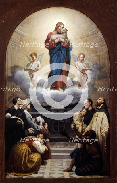 Esquisse pour l'église de la Trinité : Le Bon pasteur, 1870. Creator: Romain Cazes.