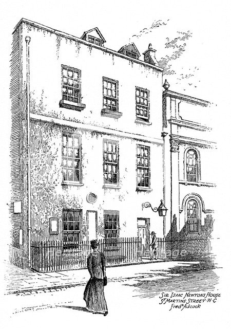 Sir Isaac Newton's House, St Martins Street, London, 1912.  Artist: Frederick Adcock