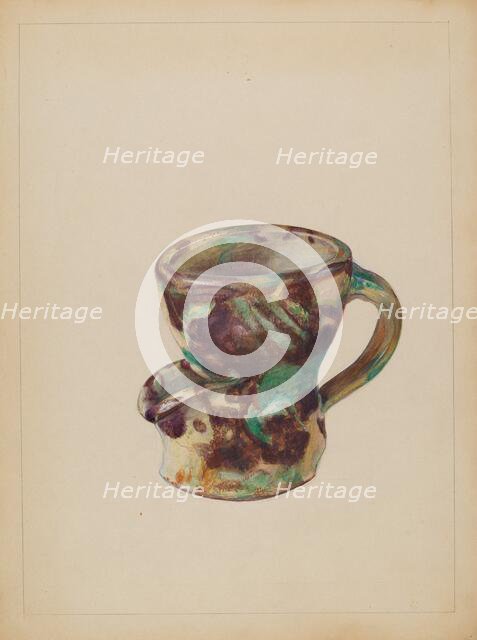 Shaving Mug, c. 1936. Creator: Mina Lowry.