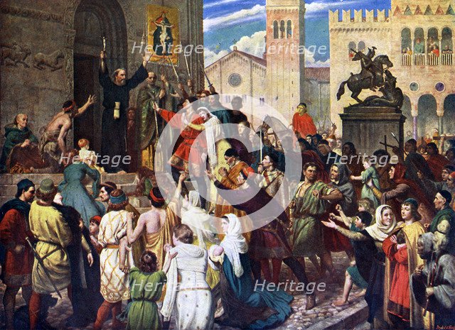 'Peter the Hermit Preaching the First Crusade', 1926. Artist: Unknown