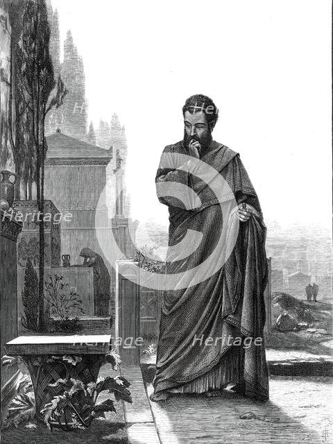 "Origin of the Corinthian Capital" - by P. Leyendecker, from the exhibition in the French..., 1876. Creator: Unknown.