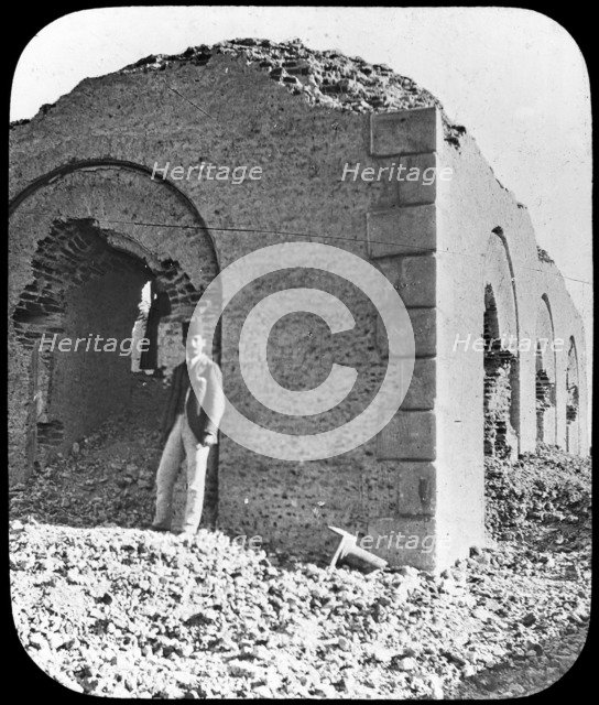 The ruins of the Mahdi's tomb in Omdurman, Sudan, c1898. Artist: Newton & Co