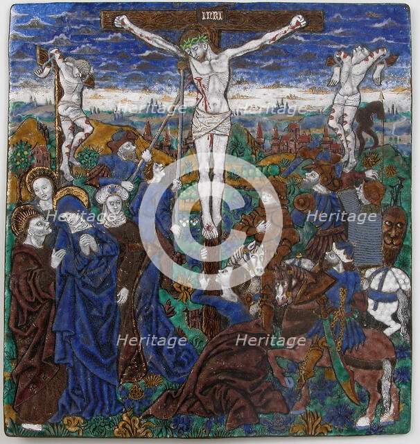 Plaque with the Crucifixion, French, 15th century. Creator: Monvaerni.