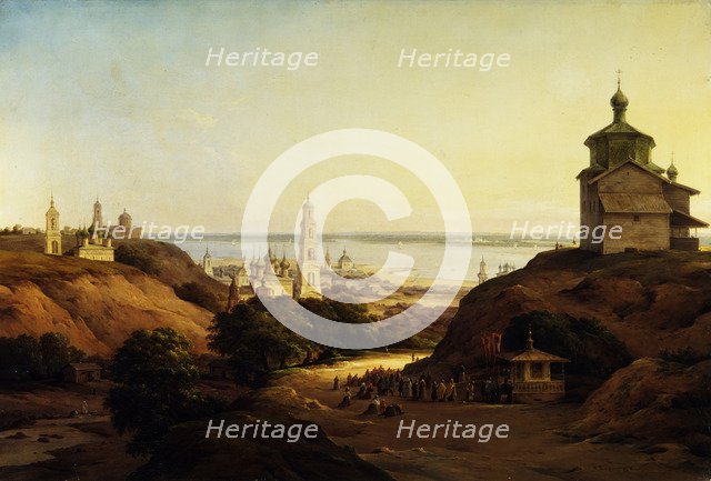 View of Yuryev-Povolzhsky, 1851. Artist: Chernetsov, Nikanor Grigoryevich (1805-1879)