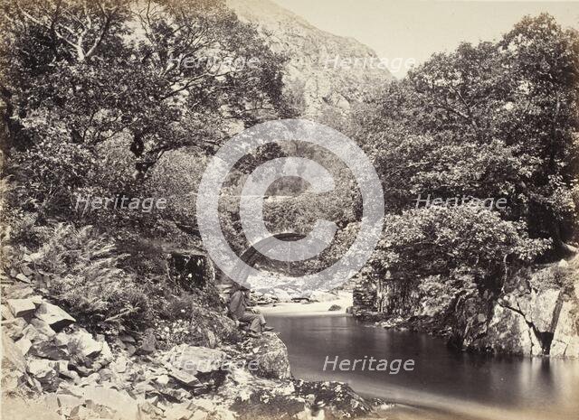 Beddgelert, Pont Aberglaslyn, From Below Bridge, No. 2. (517), Printed 1860 circa. Creator: Francis Bedford.