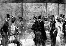 The Duke and Duchess of York at the Agricultural Show, Portsmouth: visiting the apiary, 1898. Creator: Unknown.