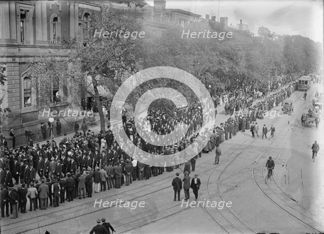 Schley, Winfield Scott, Rear Admiral, U.S.N. - Funeral, St. John's Church. Procession, 1911. Creator: Harris & Ewing.