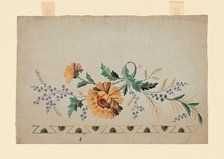 Design for a Woven, Printed or Embroidered Border, France, 18th/19th century. Creator: Unknown.