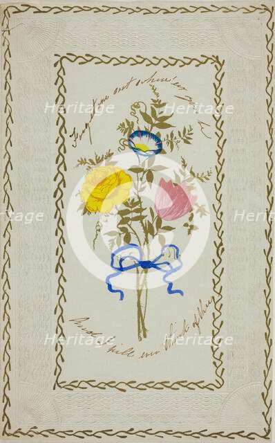 Forget Me Not (valentine), c. 1840. Creator: Unknown.