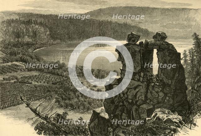 'Devil's Door-way, Devil's Lake, Wisconsin', 1874.  Creator: Alfred Waud.