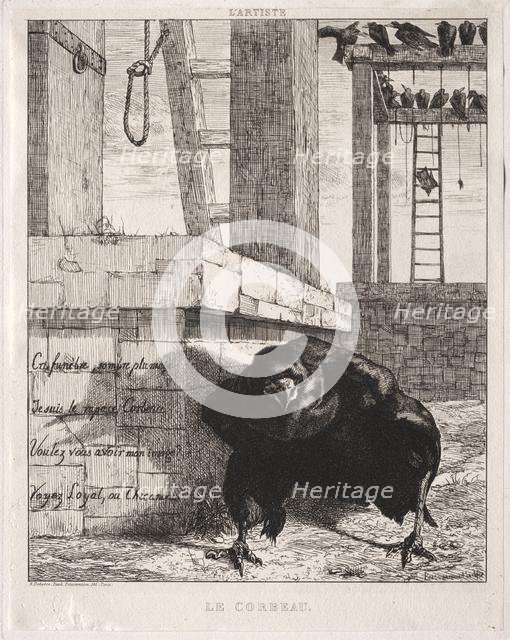 The Raven, 1854. Creator: Félix Bracquemond (French, 1833-1914).