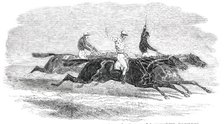 Doncaster Races - the Dead-Heat for the St. Leger Stakes..., 1850. Creator: Unknown.