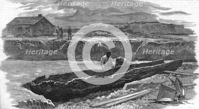 'Ancient Ship recently discovered at Brigg, Lincolnshire', 1886.  Creator: Unknown.