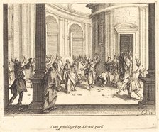 Stoning of Jesus, 1635. Creator: Jacques Callot.