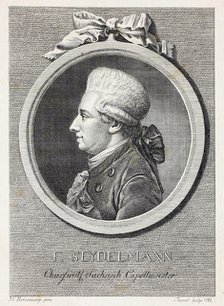 Portrait of the singer and composer Franz Seydelmann (1748-1806) , c. 1800. Creator: Thoenert (Thönert), Medardus (1754-1814).