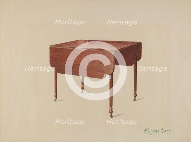 General Cass Table, c. 1936. Creator: Eugene Croe.