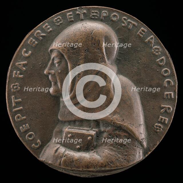 Saint Bernardino of Siena, 1380-1444, Canonized 1450 [obverse], c. 1444/1462. Creator: Antonio Marescotti.