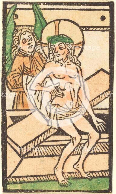 Christ Sitting on His Tomb with One Angel, c. 1470/1480. Creator: Unknown.