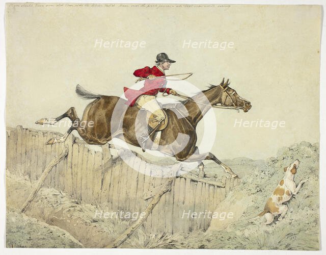 Pink Coated Rider, 1827. Creator: Henry Thomas Alken.