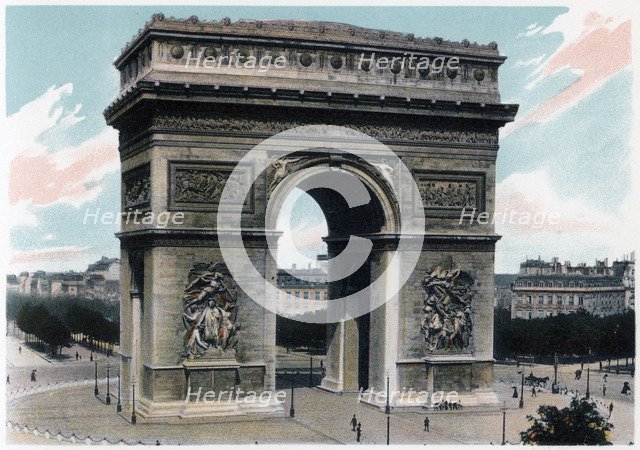 Arc de Triomphe, Paris, c1900. Artist: Unknown