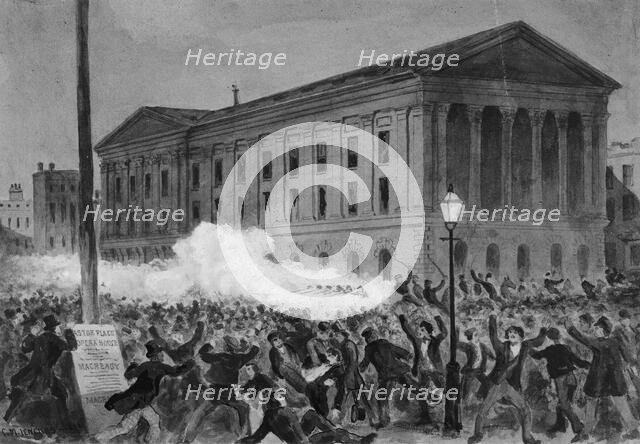 Astor Place Riot, 1849, 1896. Creator: Charles M Jenckes.