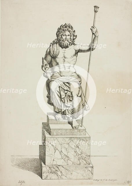 Jupiter, drawn from the collection of M. Denon, c. 1820. Creator: Louis Lafitte.