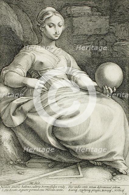 Erato, 1592. Creator: Hendrik Goltzius.