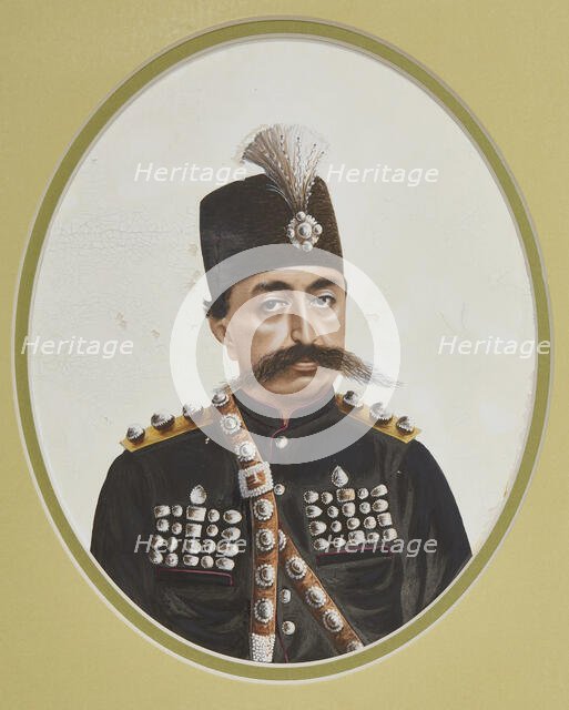 Mozaffar ad-Din Shah Qajar (1853-1907), Shahanshah of Persia, c 1900. Creator: Anonymous.