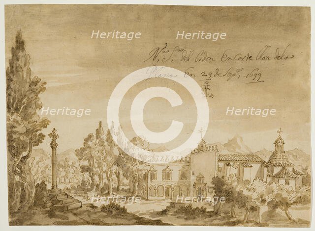 El santuario- basilica de Nuestra Señora del Lledó en Castellón de la Plana, 1699. Creator: Juan Conchillos Falco.