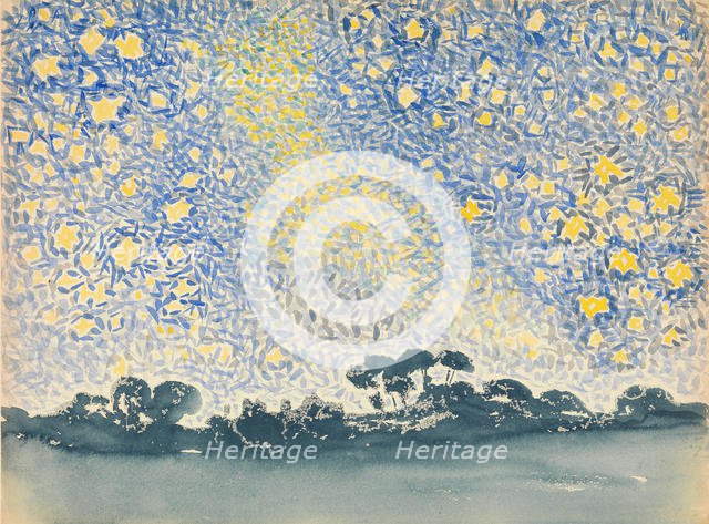 Landscape with Stars, ca. 1905-1908. Creator: Henri-Edmond Cross.