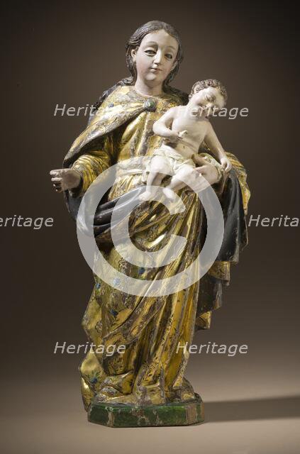 Virgin with the Child Christ and Little Bird (Virgen con el Niño Jesús y pajarito), late 18th cent. Creator: Felipe de Estrada.