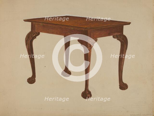 Tea Table, c. 1936. Creator: Bernard Krieger.