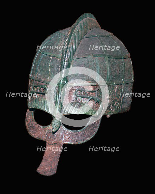 Germanic Iron Age helmet, 7th century. Artist: Unknown