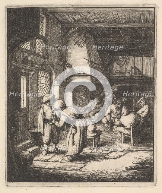 Peasant Paying his Bill, 17th century. Creator: Adriaen van Ostade.