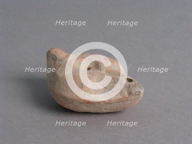 Oil Lamp, Coptic, 4th-7th century. Creator: Unknown.