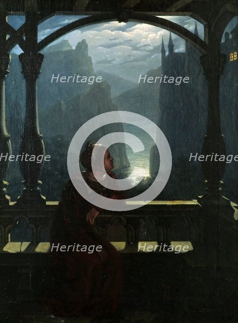 Knight's Castle in the Moonlight, 1817. Creator: Hampe, Carl Friedrich (1772-1848).