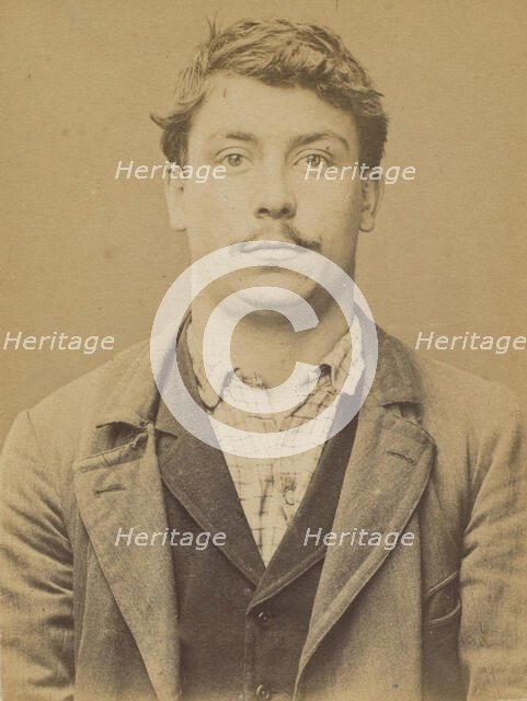 Mentenich. François, Joseph. 22 ans, né le 3/10/71 à Paris XIIe. ébéniste. Anarchiste. 2/7..., 1894. Creator: Alphonse Bertillon.