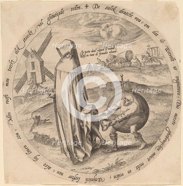 The Misanthrope Robbed by the World, c. 1568. Creator: Hieronymous Wierix.