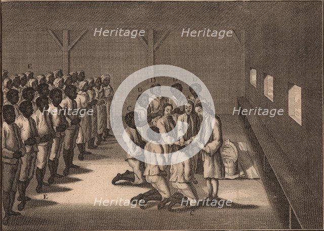 Baptism of black slaves, 1757. Creator: Anonymous.