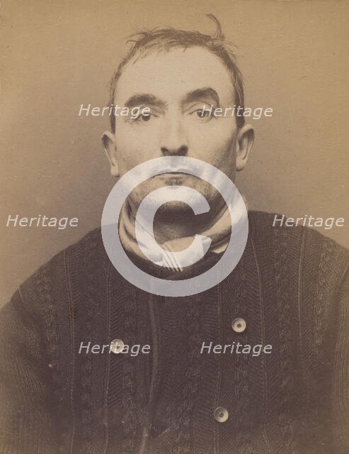 Gaillard. Pierre, Auguste. 47 ans, né à Foulanges (Cantal). Employé de commerce. Anarchist..., 1894. Creator: Alphonse Bertillon.