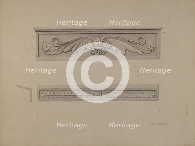 Cast Iron Window Lintel, c. 1937. Creator: William Kerby.