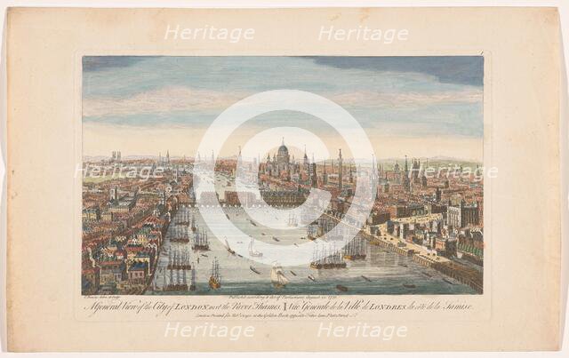 A general view of the city of London, next the river Thames', 1751. Creator: Thomas Bowles.