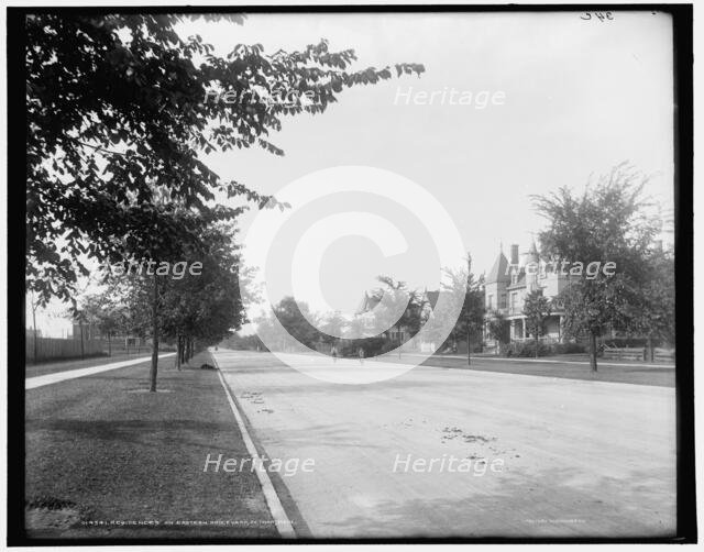 Residences on Eastern Boulevard i.e. East Grand Boulevard, Detroit, Mich., (1902?). Creator: Unknown.