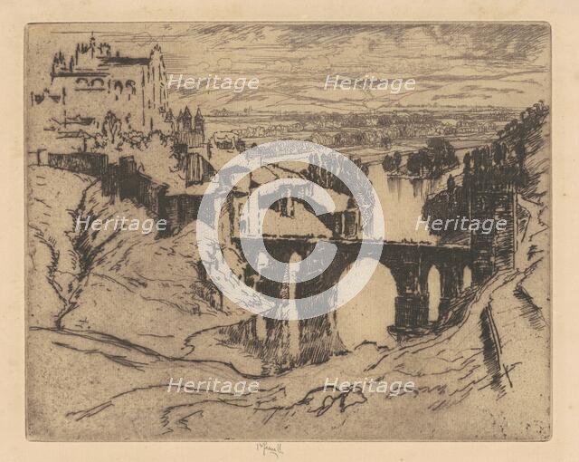 St. Martin's Bridge, Toledo, 1904. Creator: Joseph Pennell.