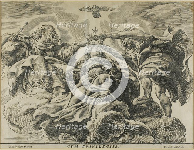 The Coronation of the Virgin, c. 1635. Creator: Christoffel Jegher.